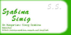 szabina simig business card